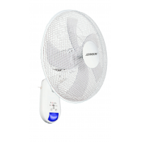 Ventilatore a Parete telecomando 5 pale 3 velocità oscillante 43 cm muro